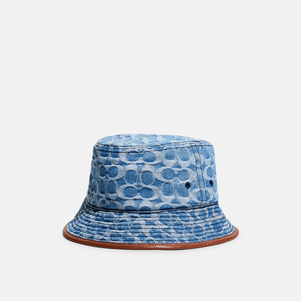 Coach Signature Denim Bucket Hat